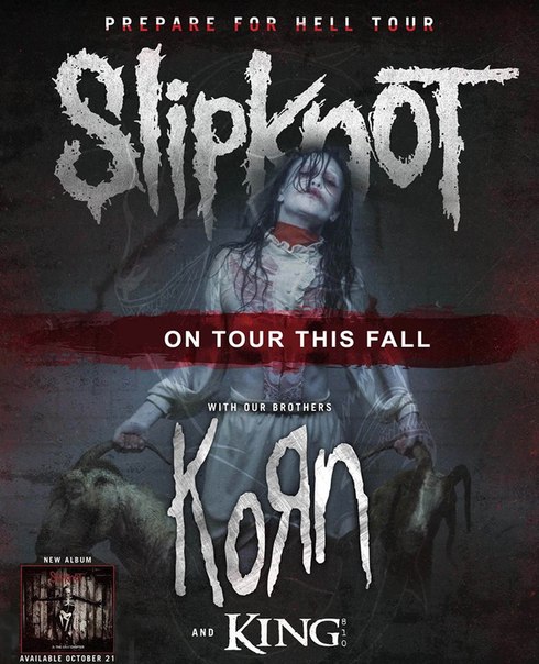 В октябре стартует совместный тур групп Slipknot и KoRn